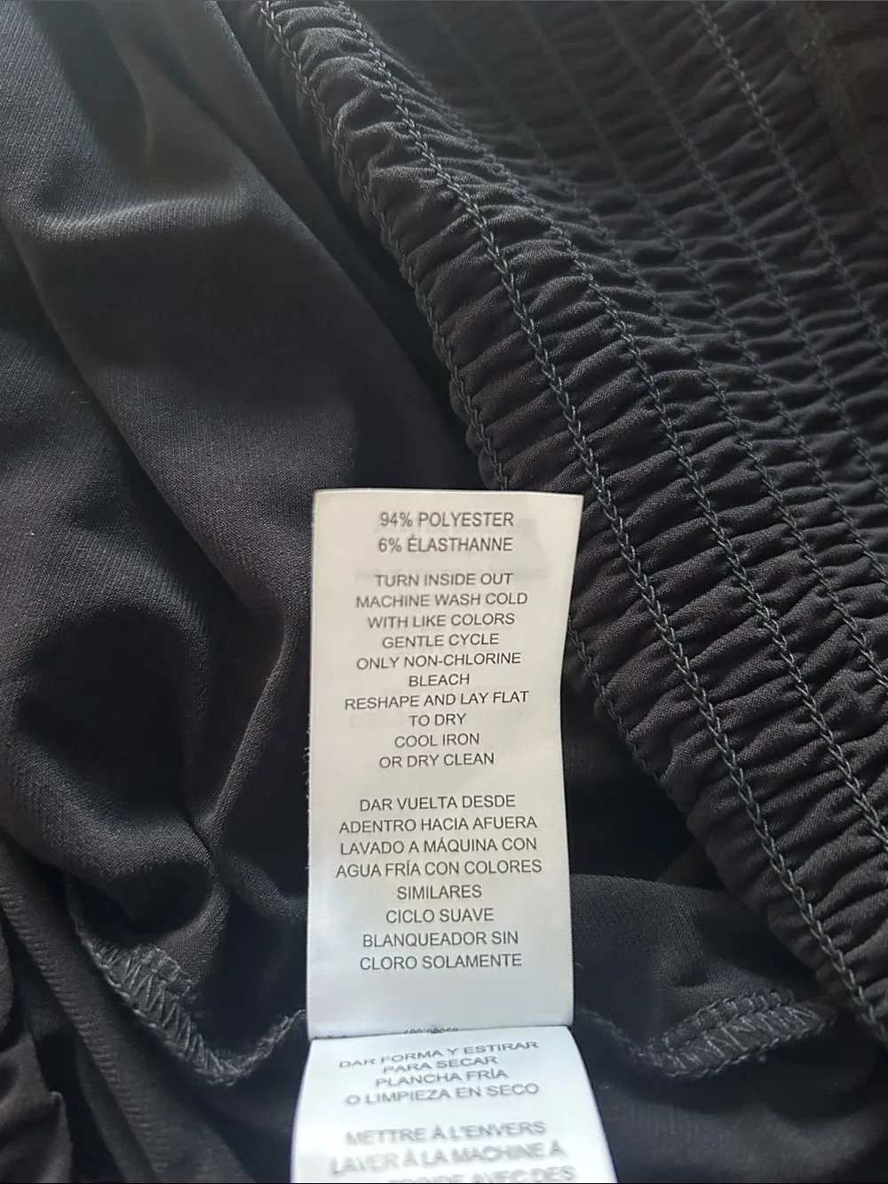 Michael Kors Black Short-Sleeve Tunic with Smocked Hem EUC. XL